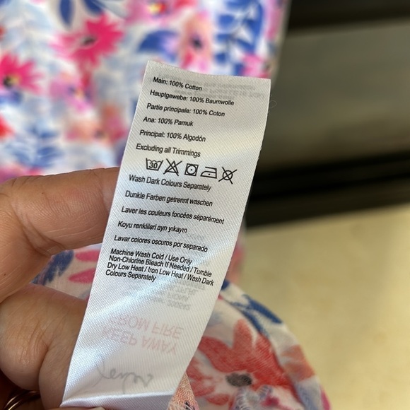 Joules Fiona Blue Posy Floral Midi Dress Size 10 - Picture 8 of 11